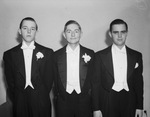 Escorts of the Assembly Ball Debutantes: Frank Thompson, Blythe Harrison and Ed Hendricks by Ray Cox Studio