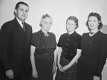 Broadway Baptist Program Leaders. Left to right, Carlyle Bennett, Mrs. Katherine C. Cannon, Mrs. Dwight Alexander and Miss Anna Marie Siceloff