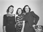 Miss Lyle Rose Hankerson of Tyler, Texas, center, Miss Martha Kelley, left, and Miss Margaret Kelley, right.