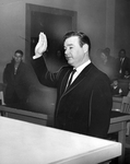 Doug Crouch taking oath of office