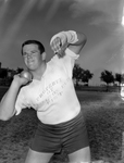 Arlington Heights' Claude Roach Posed with shot put