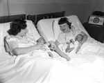 Two mothers and newborn baby's at St. Joseph's hospital