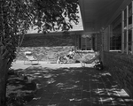 Exterior design of backyard patio of home of Robert L. King