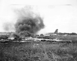 Wreckage of Superfortress B-29 plane near Carswell Air Force Base