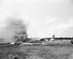 Wreckage of Superfortress B-29 plane near Carswell Air Force Base