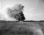 Wreckage of Superfortress B-29 plane near Carswell Air Force Base