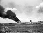 Wreckage of Superfortress B-29 plane near Carswell Air Force Base