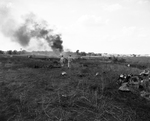Wreckage of Superfortress B-29 plane near Carswell Air Force Base