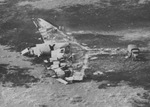 Wreckage of a B-36 bomber near Perkins, Oklahoma