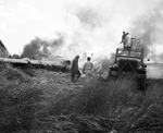 Wreckage of Superfortress B-29 plane near Carswell Air Force Base