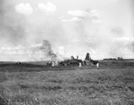 Wreckage of Superfortress B-29 plane near Carswell Air Force Base