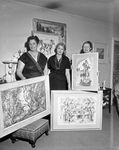 Mrs. Mark Mahaffey, Mrs. B. D. Monk, and Mrs. J. C. Tom, Jr., winners in painting exhibition