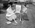 Creative Arts Section of the Junior Woman's Club members, Mrs. W. M. Summers and Mrs. Aubrey Strother