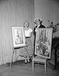 Woman's Club Art Department annual jury show winners, Mrs. Mark Mahaffey, Mrs. Karl Rotegard