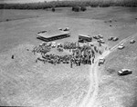 Airview of the groundbreaking of Bell Aircraft Corporation helicopter plant to be built near Hurst