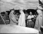 General Douglas MacArthur arriving at Farrington Field