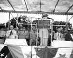 General Douglas MacArthur speaking at Farrington Field