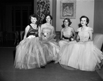 Hostesses at a formal dance at River Crest Country Club