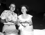 Ranch & Farm. Series on Hereford Association dinner at the C. S. Hutchison Ranch near Godley. Mr. and Mrs. Jack Walters, Godley