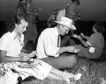 Ranch & Farm. Series on Hereford Association dinner at the C. S. Hutchison Ranch near Godley. Mr. and Mrs. Fred Busey of Smithfield