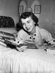 Miss Beverly Wren, "Miss Fort Worth" shown reading book