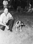 John C. Finch with his dog, Sport