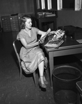 Mrs. Marie Crow, new reference room worker
