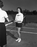 Miss Harris on tennis court