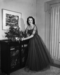 Miss Harris wearing evening dress
