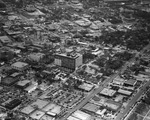 Fortune Arms Hotel, Burnet and W. 1st Street, Fort Worth; airview of the hotel/apartment building, 12/01/1951 by Key Herbert