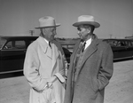 Amon Carter and Antonio J. Bermudez, director of Petroleos Mexicons. Bermudez and group of Mexican officials are inspecting Greater Fort Worth, Texas International Airport