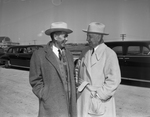 Amon Carter and Antonio J. Bermudez, director of Petroleos Mexicons. Bermudez and group of Mexican officials are inspecting Greater Fort Worth, Texas International Airport