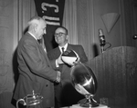 Amon Carter and Dutch Meyer at Football banquet