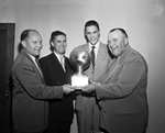 Herman Clark, Coach Jack Harley, Captain Richard O'Neal and John Cherry