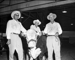 Denton County Fair: M. G. Brown, Dr. Jack Skiles and Earl Foreman Shown with a Young Bull