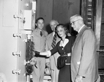 Dedication Ceremonies at Benbrook Dam. Left to Right, Colonel H. R. Hallock, Amon Carter, Mrs. Amon Carter, and John W. Carpenter of Dallas, Texas