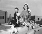 TCU Homecoming Parade, Jan Allen and Mary Logan