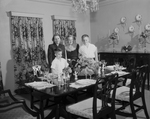Society Series on Thanksgiving table settings. Formal Dinner: Mmes. Ted Penner, J. H. Penner and her grandsons, Danny and Henry