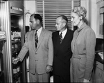 Left to right, Amon Carter Jr., Dr. Tom B. Bond and Dr. May Owen