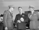 Prince Bernhard of The netherlands, Pieter A. Cramerus, and Maj. G. Soderman