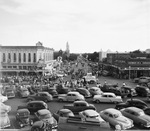 Parade in Weatherford for opening of Rodeo and Frontier Day celebration by Dub McPhail