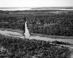 Fort WorthSh. Aerial view. Shot of new channel that connects with branch of the Trinity River's West Fork to transport water from Eagle Mountain Lake into the upper part of Lake Worth by Bob Bain