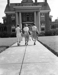 United Fund Agencies. 3 girls entering Girls Service League home