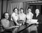 Misses Jane Conway, Jeneane Wade, Rosemary White, Lucy Taylor, and Merwyn Mathews