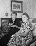 Baroness Ida Gerlach, left and her sister, Mrs. Marguerite Dexter, both of Vienna, Austria, visitors here