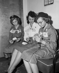 Girl Scouts: Carlene Hornsby, Mrs. C. A. Stephens and Joan Bratcher
