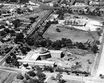 An aerial view of construction at Fort Worth Children's Museum