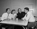 Bill Krivanek, Miss Barbara Steffen, Reverend Robert Johnson and George Petrovich