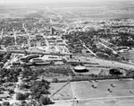 Aerial view of downtown Brownwood business section by Joe McAulay