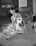 Mrs. John E. Mort and her Great Dane, "Rusidon II"